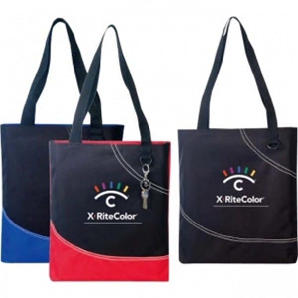 600D Poly Tote Bag 13.5" x 15.5" - Item #4211 - Royal-Black