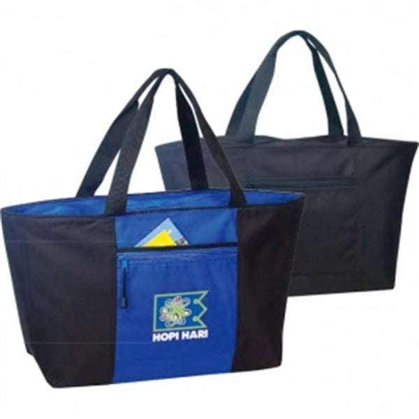 Wide-Open 600D Poly Zippered Tote Bag 25" - Item #4213 - Black