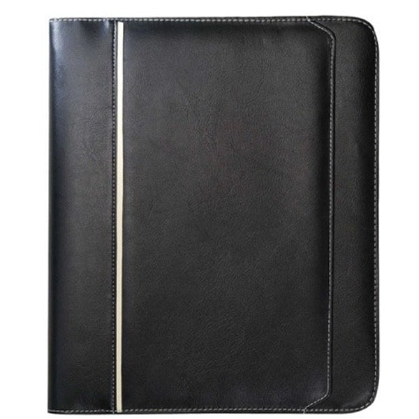Leatherette Zippered Binder Padfolio - Item #617 - Black