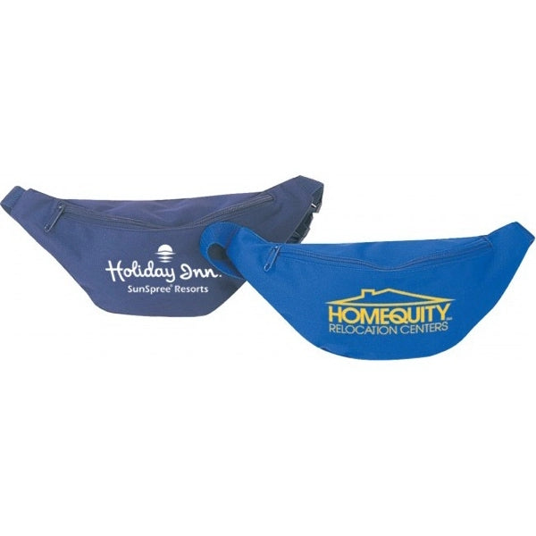 600D Poly One-Zipper Fanny Pack - Item #439 - Black