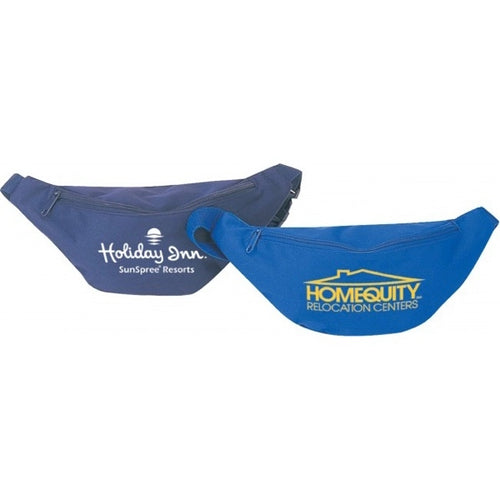 600D Poly One-Zipper Fanny Pack - Item #439 - Black