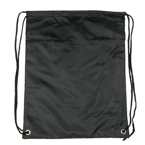 210D Poly Drawstring Tote Bag with PU Coating - Item #4024 - Black