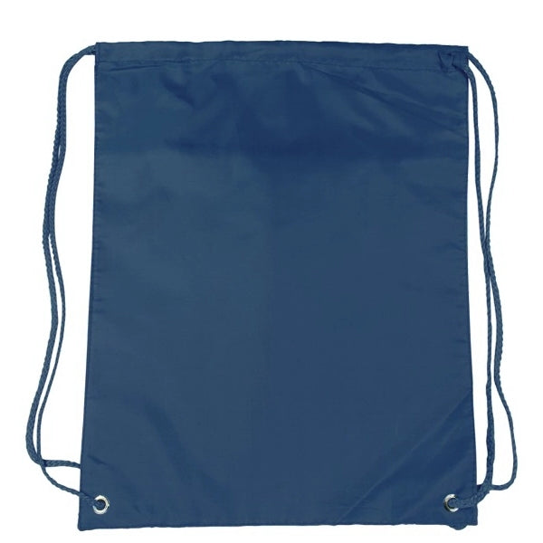 210D Poly Drawstring Tote Bag with PU Coating - Item #4024 - Navy