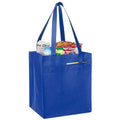 Non-Woven 100gsm Tote with Fabric-Covered Bottom 13" - Item #4193 - Royal