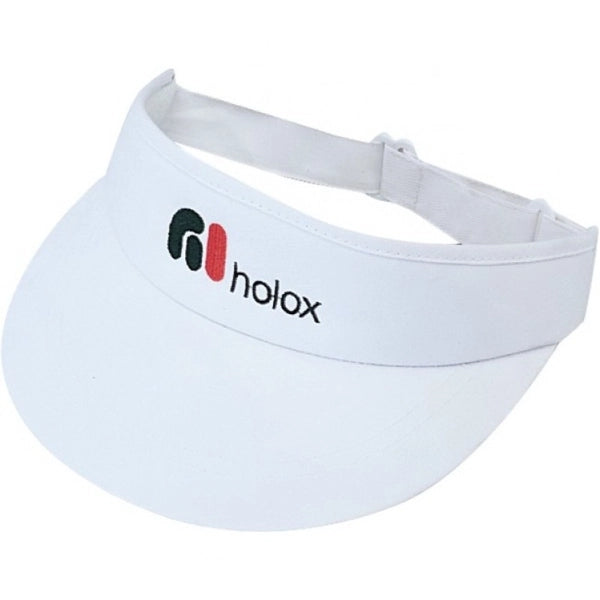 Deluxe Poly-Cotton Twill Visor with Plastic Buckle - Item #C2407 - White