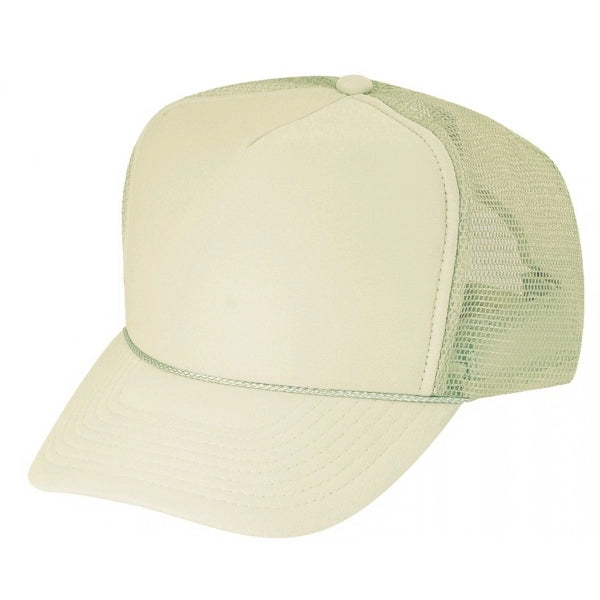 Solid Poly Foam Front Mesh Back Trucker Snapback Cap - Item #C2202