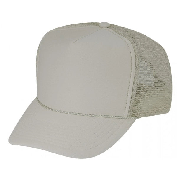Solid Poly Foam Front Mesh Back Trucker Snapback Cap - Item #C2202