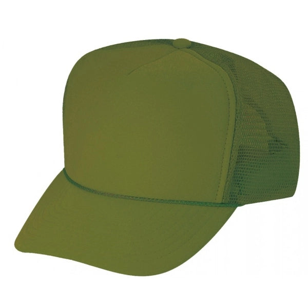 Solid Poly Foam Front Mesh Back Trucker Snapback Cap - Item #C2202