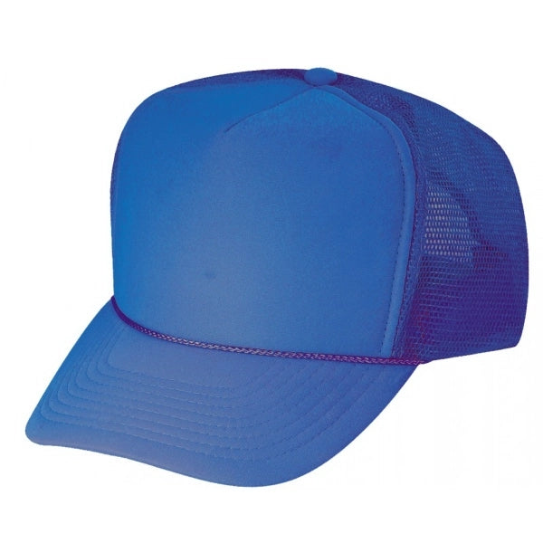 Solid Poly Foam Front Mesh Back Trucker Snapback Cap - Item #C2202
