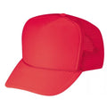 Solid Poly Foam Front Mesh Back Trucker Snapback Cap - Item #C2202 - Red