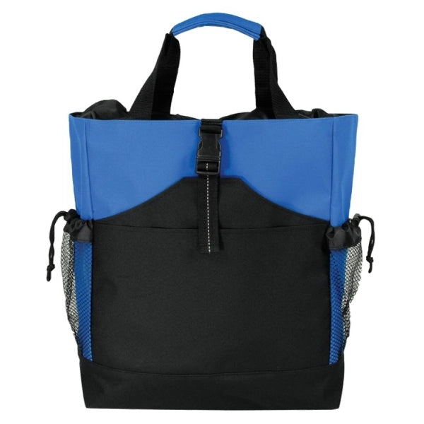 600D Poly Backpack Tote - Item #4025 - Royal-Black