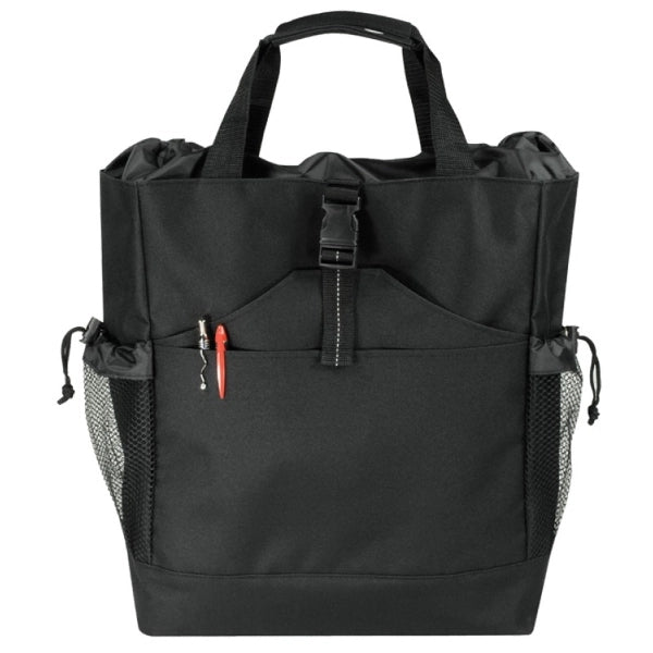 600D Poly Backpack Tote - Item #4025 - Black