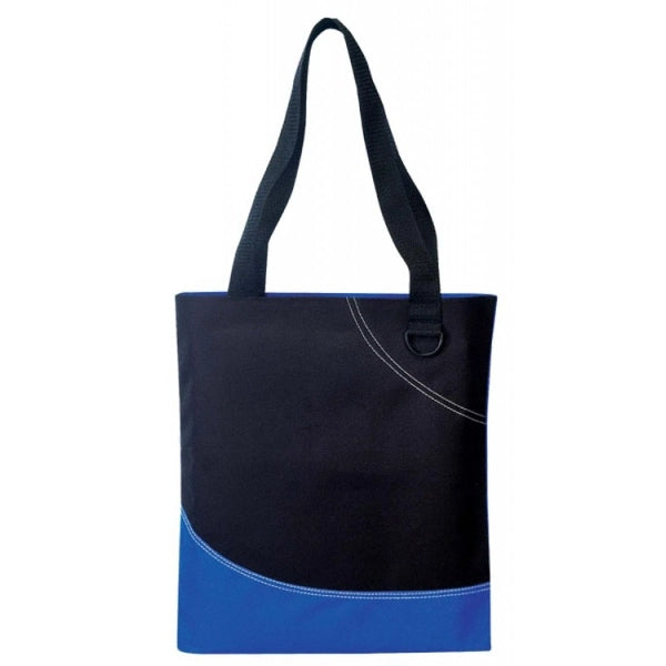 600D Poly Tote Bag 13.5" x 15.5" - Item #4211 - Royal-Black