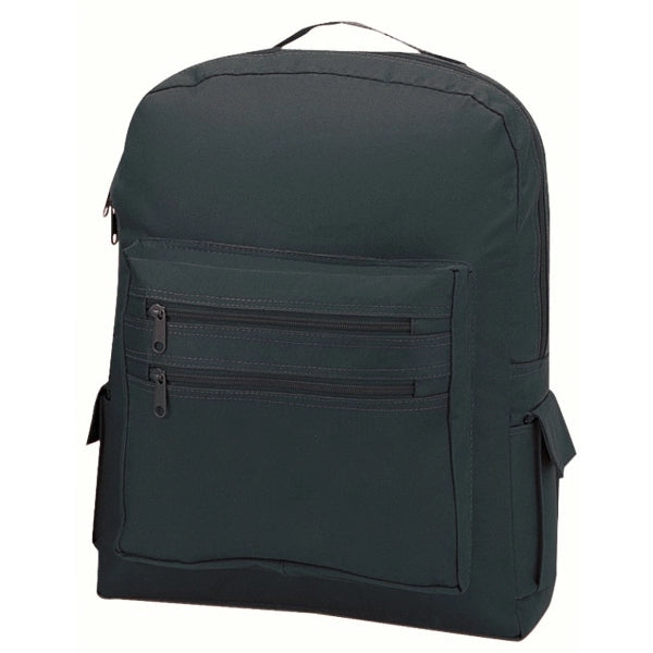 Basic 600D Poly Backpack 16" - Item #925 - Black