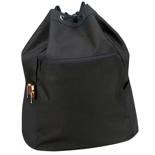 600D Poly Drawstring Backpack - Item #977 - Black