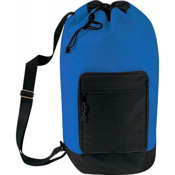 Large 600D Poly Drawstring Backpack 22" - Item #920 - Royal