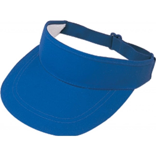 Pro Style Deluxe Poly-Cotton Twill Visor, Plastic Buckle - Item #C2406 - Royal Blue