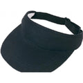 Pro Style Deluxe Poly-Cotton Twill Visor, Plastic Buckle - Item #C2406 - Black
