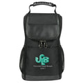 Ripstop Two-Bottle Wine Bag with Leather-Like Bottom - Item #500 - Black