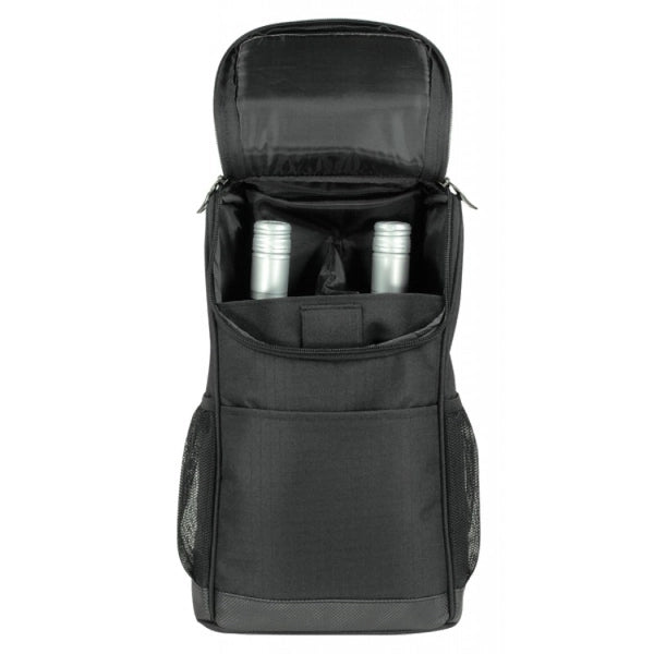 Ripstop Two-Bottle Wine Bag with Leather-Like Bottom - Item #500