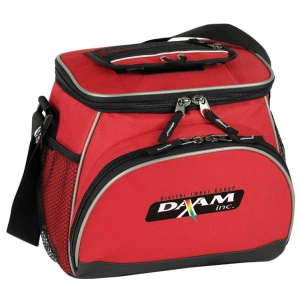 14-Pack Cooler with Easy Top Access & Leather-Like Bottom - Item #467 - Red-Black