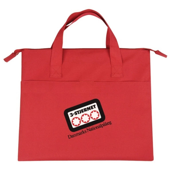 600D Poly Zippered Document Bag 15" - Item #21 - Red