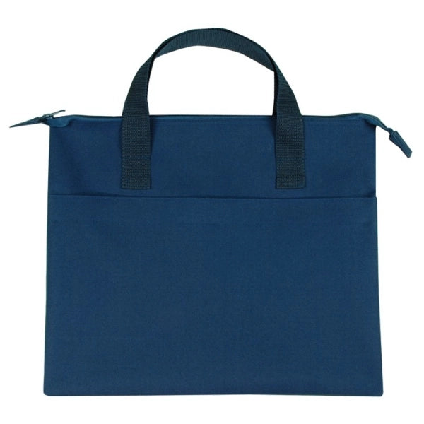 600D Poly Zippered Document Bag 15" - Item #21 - Navy