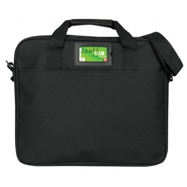 Basic Poly Business Portfolio with Front Zipper Pocket - Item #0044 - Black