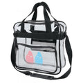 Clear Vinyl Messenger Bag - Item #228 - Clear-Black