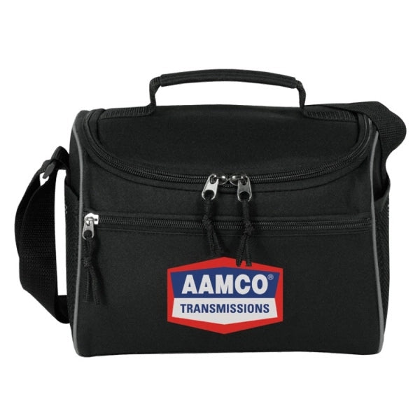 6-Pack 600D Poly Cooler Bag 10" - Item #485 - Black