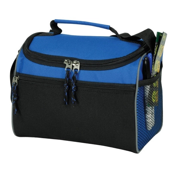 6-Pack 600D Poly Cooler Bag 10" - Item #485 - Royal-Black