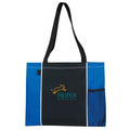 Deluxe Two-Tone 600D Poly Tote Bag - Item #4418 - Royal-Black