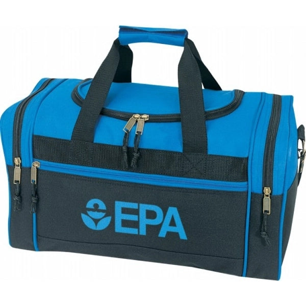 Deluxe 600D Poly Gym Duffel Bag 17" - Item #5539-S - Royal-Black