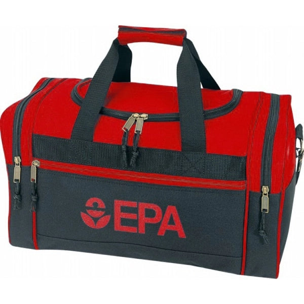 Deluxe 600D Poly Gym Duffel Bag 17" - Item #5539-S - Red-Black