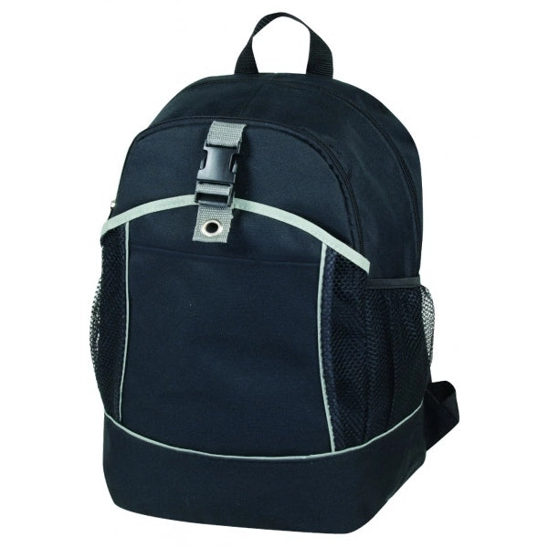 600D Poly Backpack, Two-Tone - Item #995 - Black