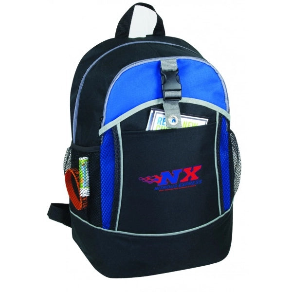 600D Poly Backpack, Two-Tone - Item #995 - Royal-Black