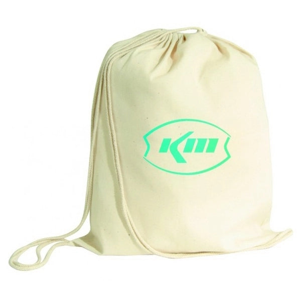 Natural Cotton Twill Drawstring Tote Bag - Item #4032 - Natural