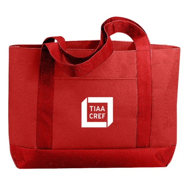Solid 600D Poly Tote Bag 19" - Item #4208 - Red