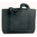 Solid 600D Poly Tote Bag 19" - Item #4208 - Black