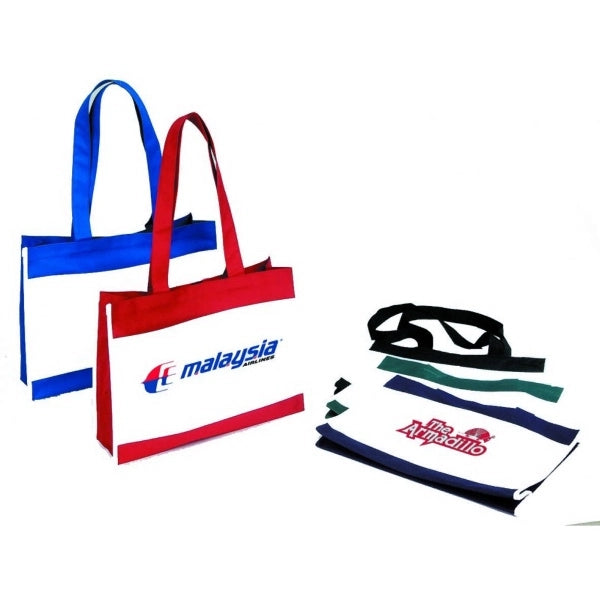 Two-Tone 600D Poly Tote Bag 16" - Item #S4303