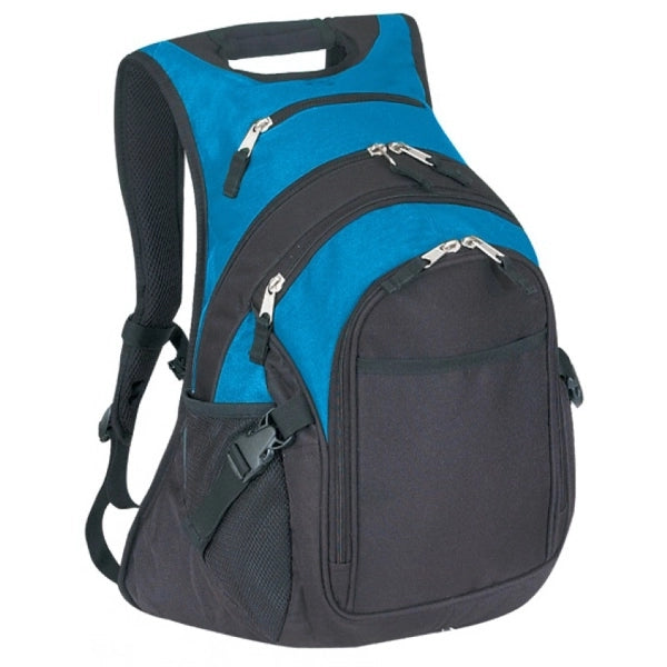 Wide-Handle Deluxe 600D Poly Computer Backpack - Item #933 - Royal