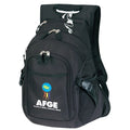 Wide-Handle Deluxe 600D Poly Computer Backpack - Item #933 - Black