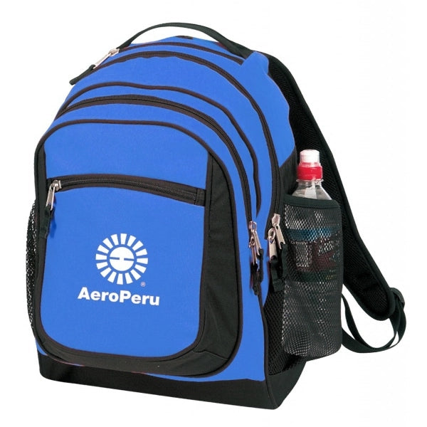 Round Deluxe 600D Poly Backpack with Multi Pockets - Item #932 - Royal