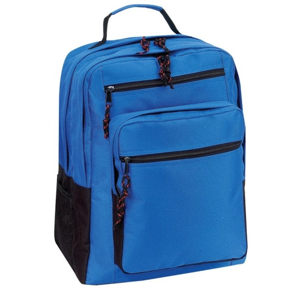 Deluxe 600D Poly Travel School Backpack with Multi Pockets - Item #921 - Royal