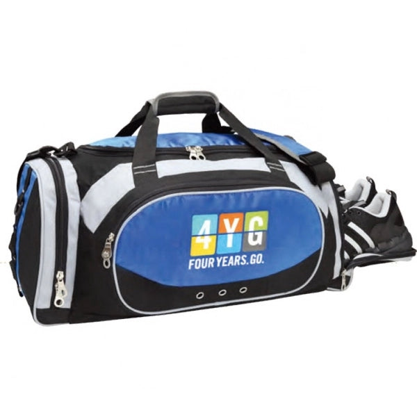 Deluxe Ripstop Poly Duffel with Shoe Storage 23" Wide - Item #5538 - Royal-Black