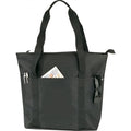600D Poly Zippered Tote Bag with Multiple Pockets 20" - Item #4313 - Black