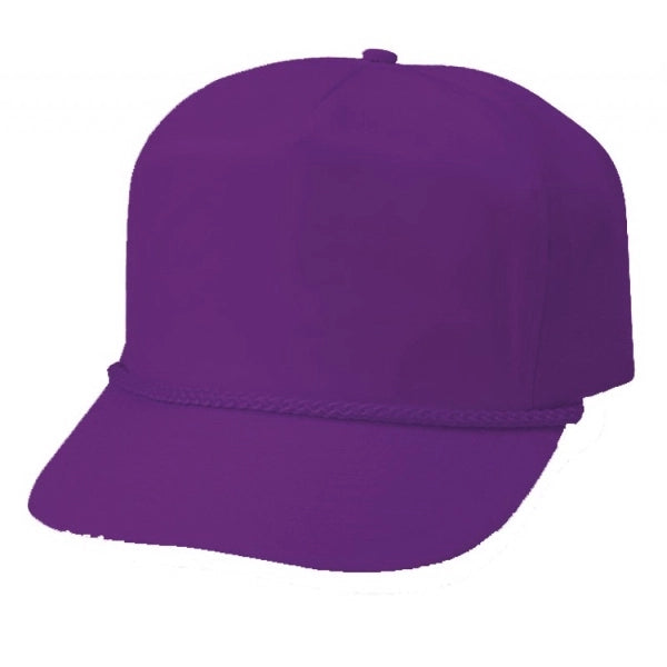 5-Panel Cotton Twill Poplin Golf Snapback Cap - Item #C1701 - Purple