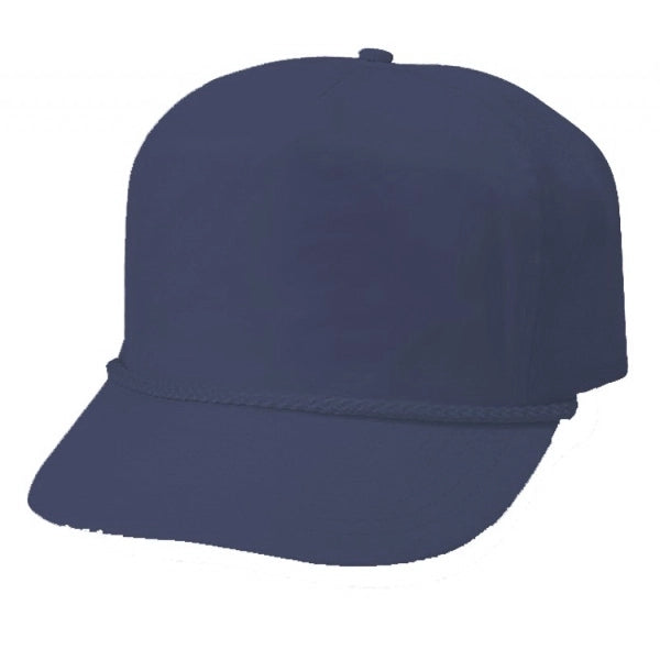 5-Panel Cotton Twill Poplin Golf Snapback Cap - Item #C1701 - Navy Blue