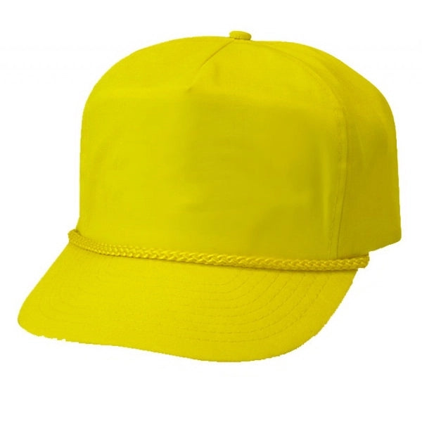 5-Panel Cotton Twill Poplin Golf Snapback Cap - Item #C1701 - Gold