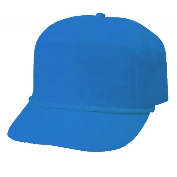 5-Panel Cotton Twill Poplin Golf Snapback Cap - Item #C1701 - Royal Blue